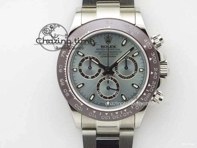 MiroTime 0424 Stretchable DayDate 40mm BP-Maker 228206 SS Green Roman Dial (Fluted Bezel) On SS Bracelet ETA 3904